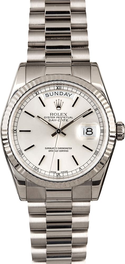 white gold rolex band